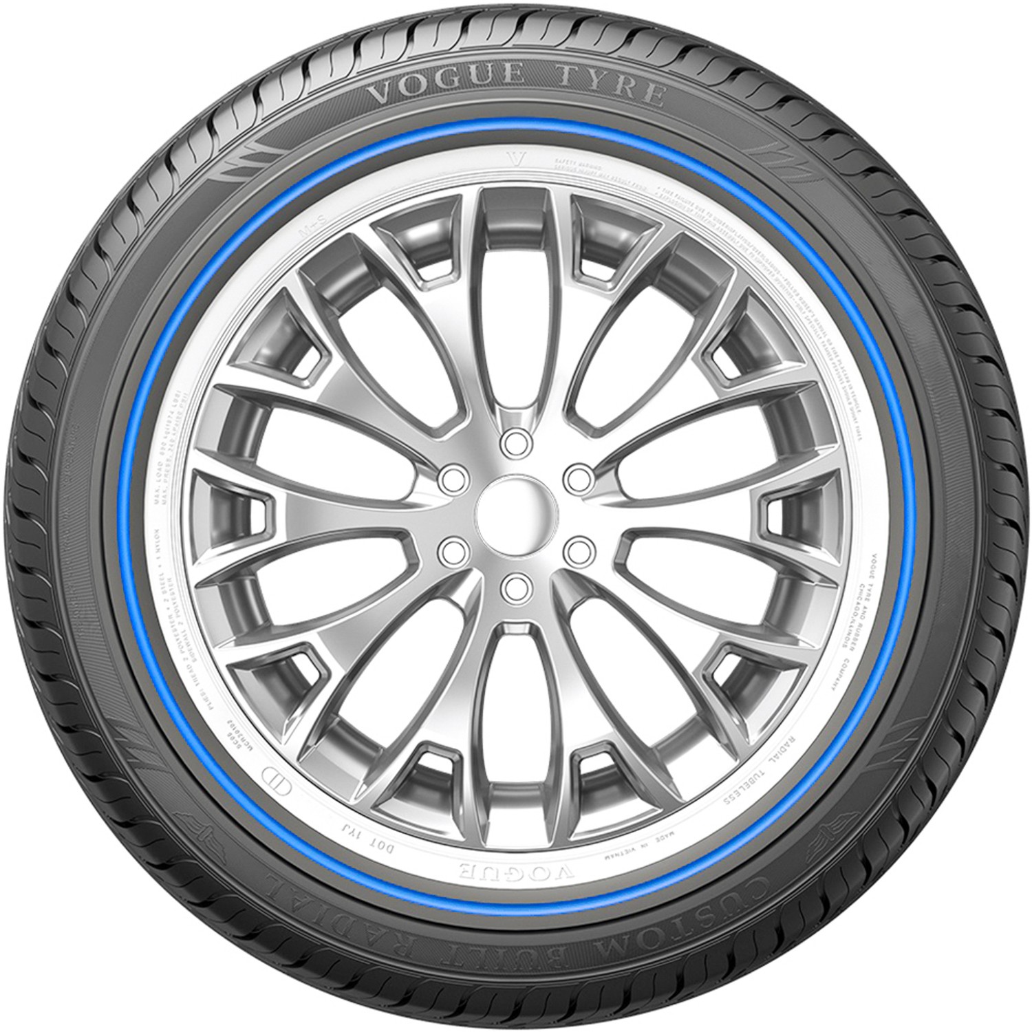 Tire Vogue Tyre Custom Built Radial VIII Blue Stripe 245/40R20 99V XL AS A/S