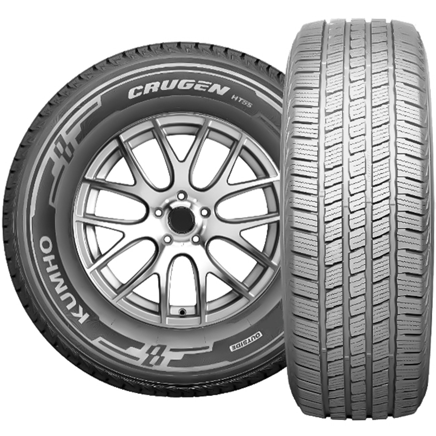 2 Tires Kumho Crugen HT55 275/60R20 114T AS A/S All Season