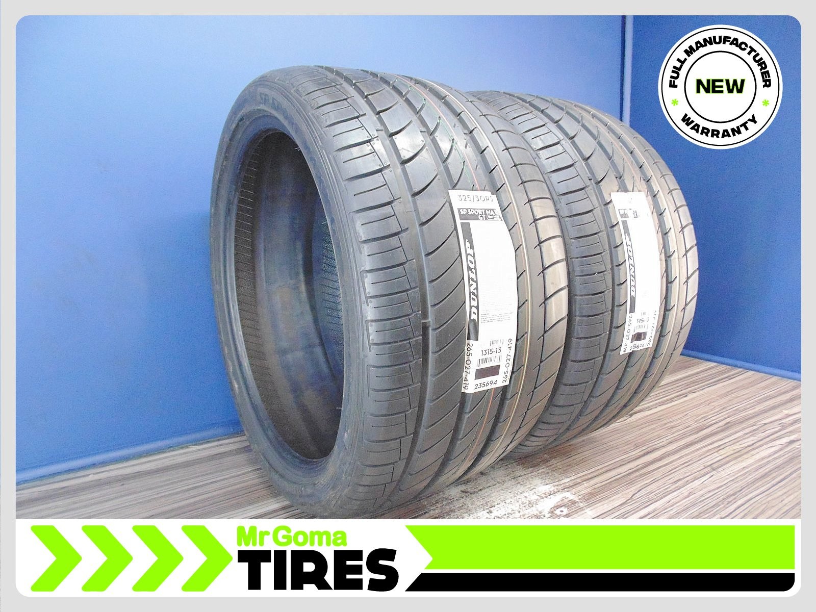 2 BRAND NEW 325/30R21 DUNLOP SP SPORT MAXX GT DSTT RSC RFT XL TIRES RUN FLAT