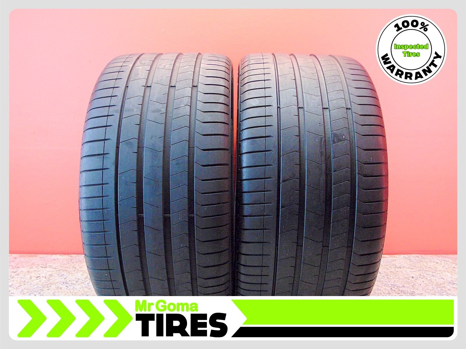 2 PIRELLI PZERO TM PZ4 B XL 315/30R22 – 7.6/32 USED TIRES 2023 DOT