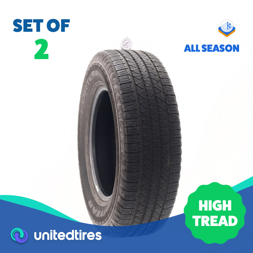 Set of (2) Used 245/70R17 Goodyear Fortera HL 108T – 9/32