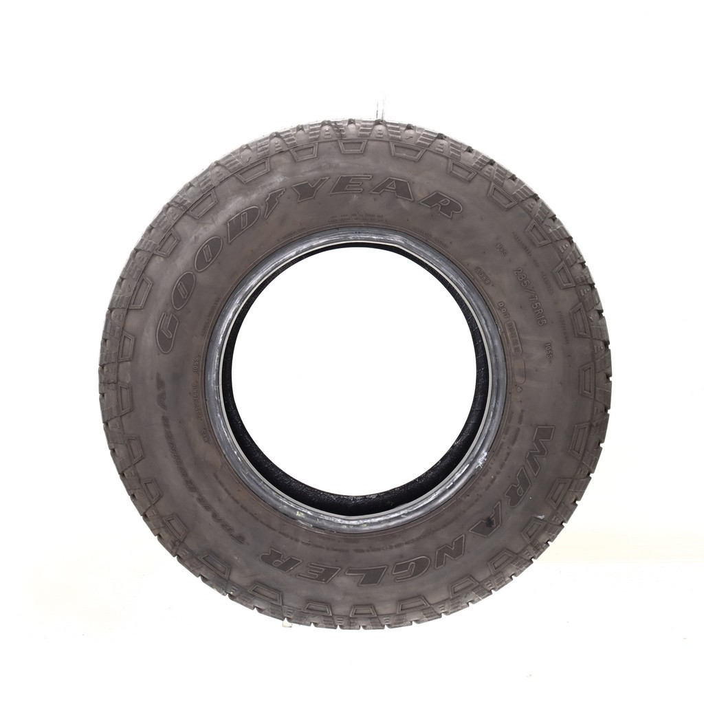 Set of (4) Used 235/75R15 Goodyear Wrangler Trailrunner AT 105S – 9.5-10.5/32