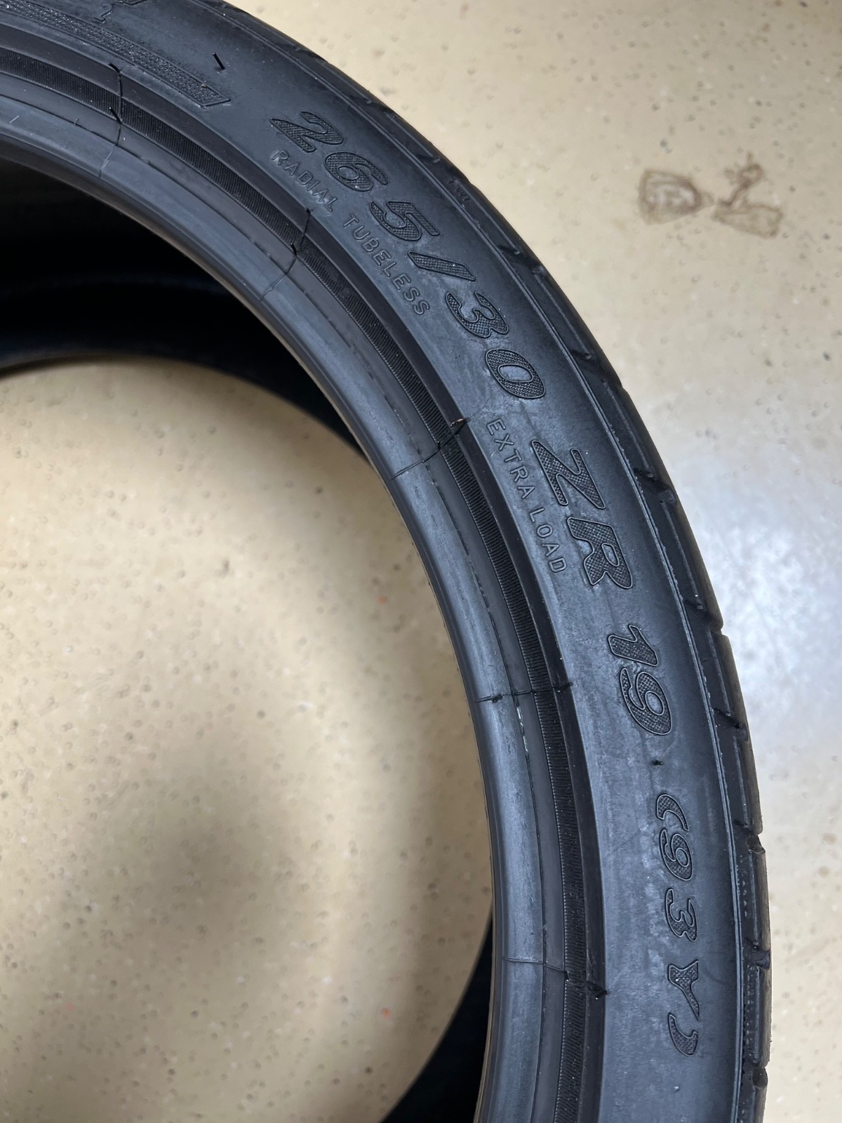 1 – NO REPAIRS 265/30ZR19 XL (93Y) Pirelli P Zero Corsa Asimmetrico 2 (F) – 4097