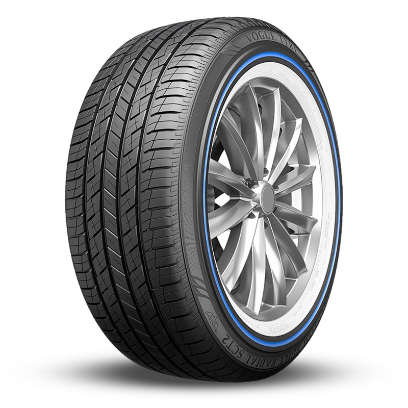 1 Vogue Tyre Custom Built Radial SCT2 Blue White Sidewall 305/35R24 112H Tires