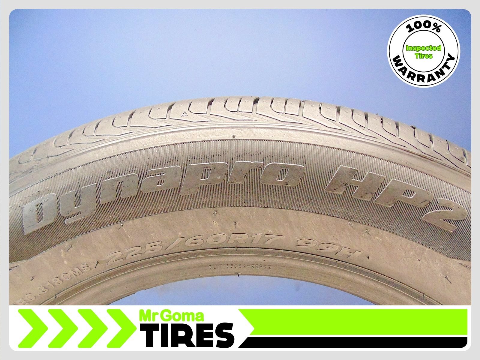2 HANKOOK DYNAPRO HP2 KONTROL 225/60R17 USED TIRES 7.3/32 TREAD 99H 2256017