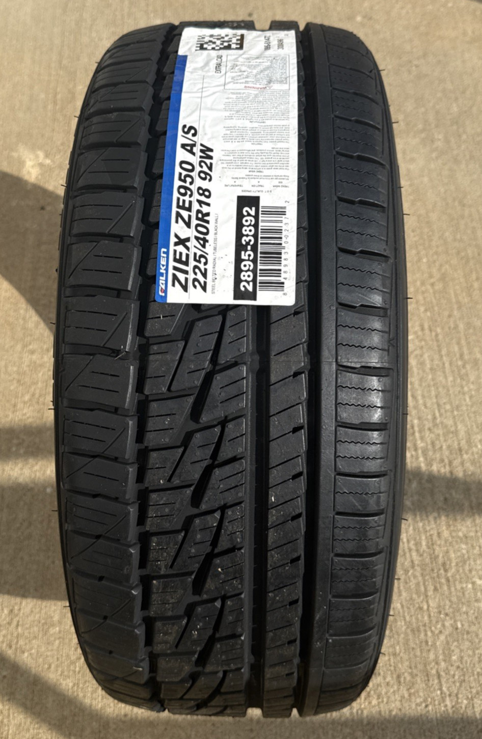 Falken Ziex ZE950 A/S 225/40R18XL 92W Tire 225 40 18 (Only 1PC)