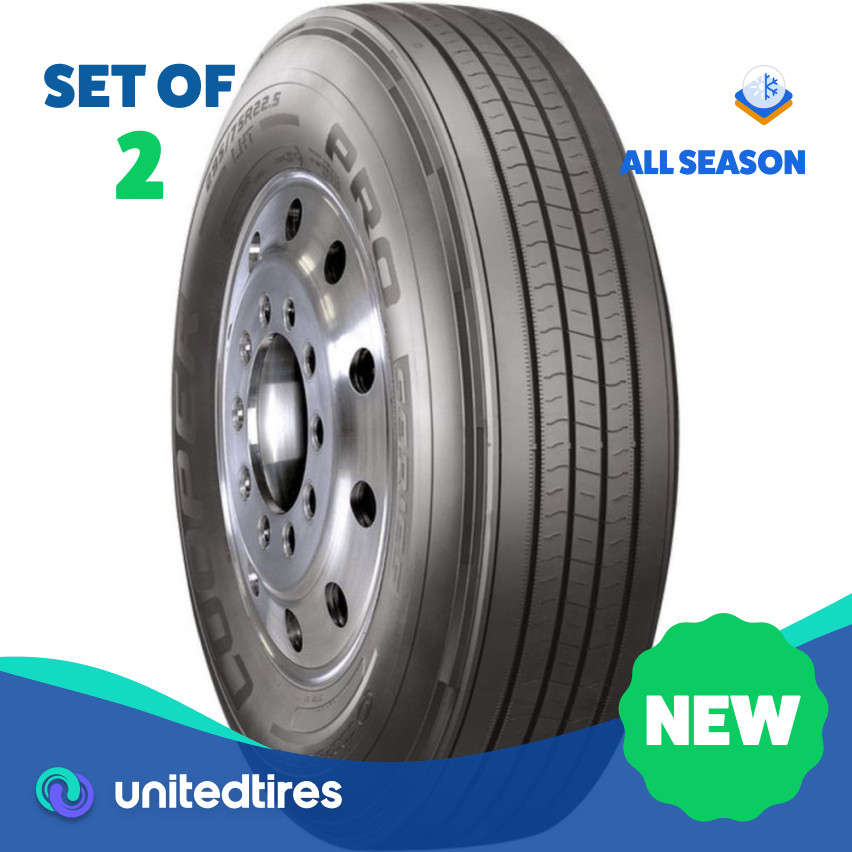Set of (2) New LT 285/75R24.5 Cooper Pro Series LHT 144/141L