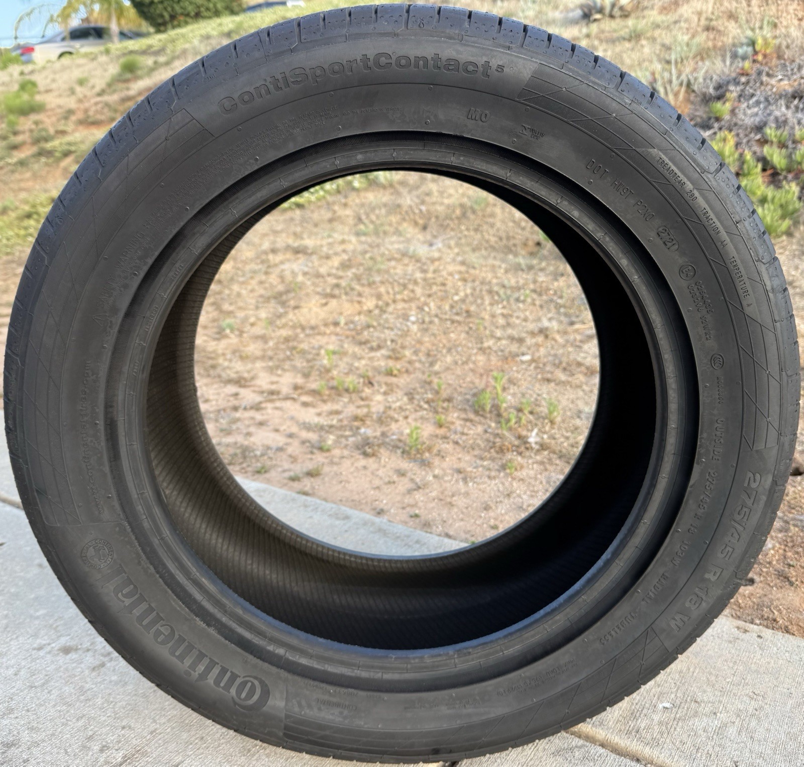 Set of TWO BRAND NEW 275/45R18 103W Continental ContiSportContact 5 Tires