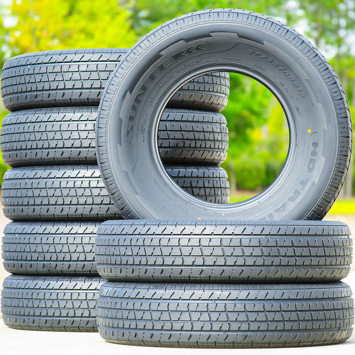 One Tire Suntek HD Trail 2 Semi Steel ST 225/75R15 Load E 10 Ply Trailer