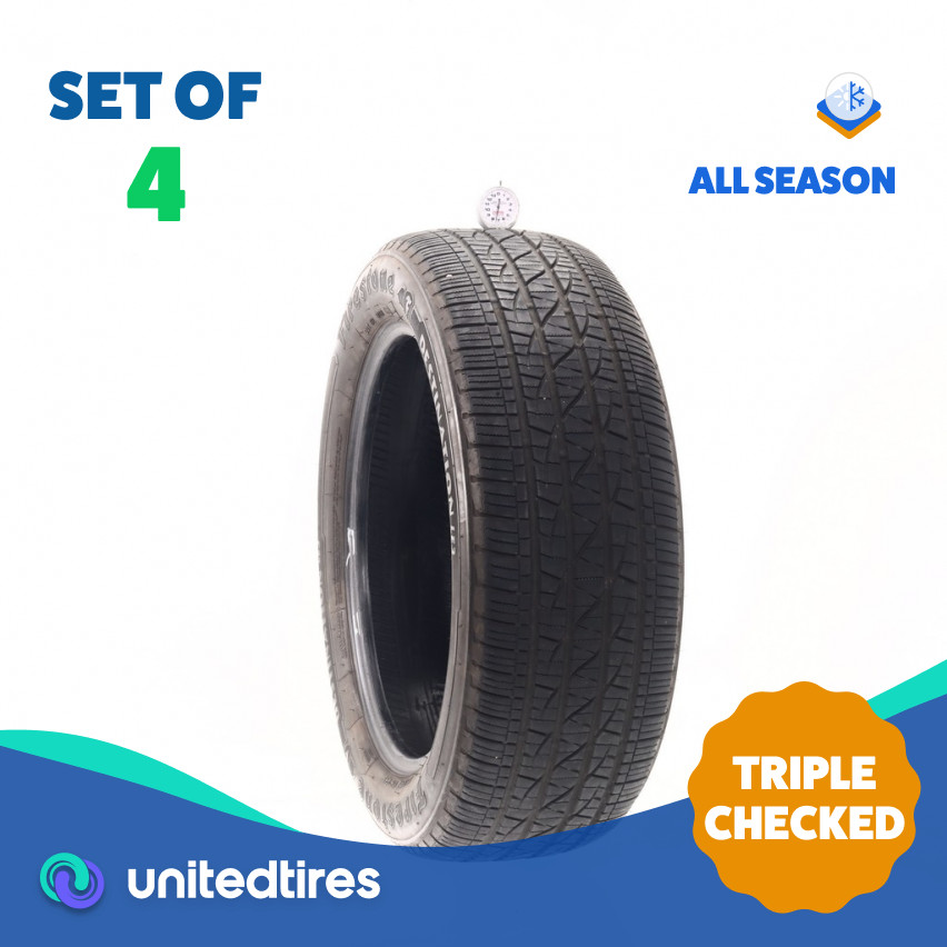 Set of (4) Used 235/55R19 Firestone Destination LE3 101H – 7-8.5/32 (1ACTQ)