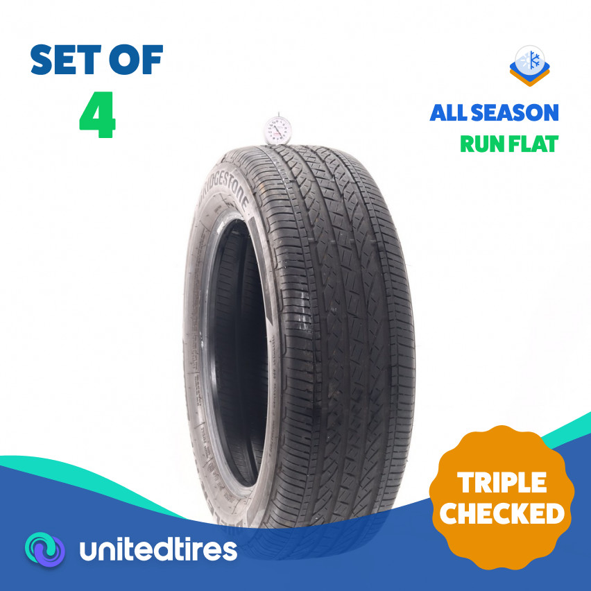 Set of (4) Used 225/60R18 Bridgestone Dueler H/P Sport AS RFT 104H – 5.5-6/32