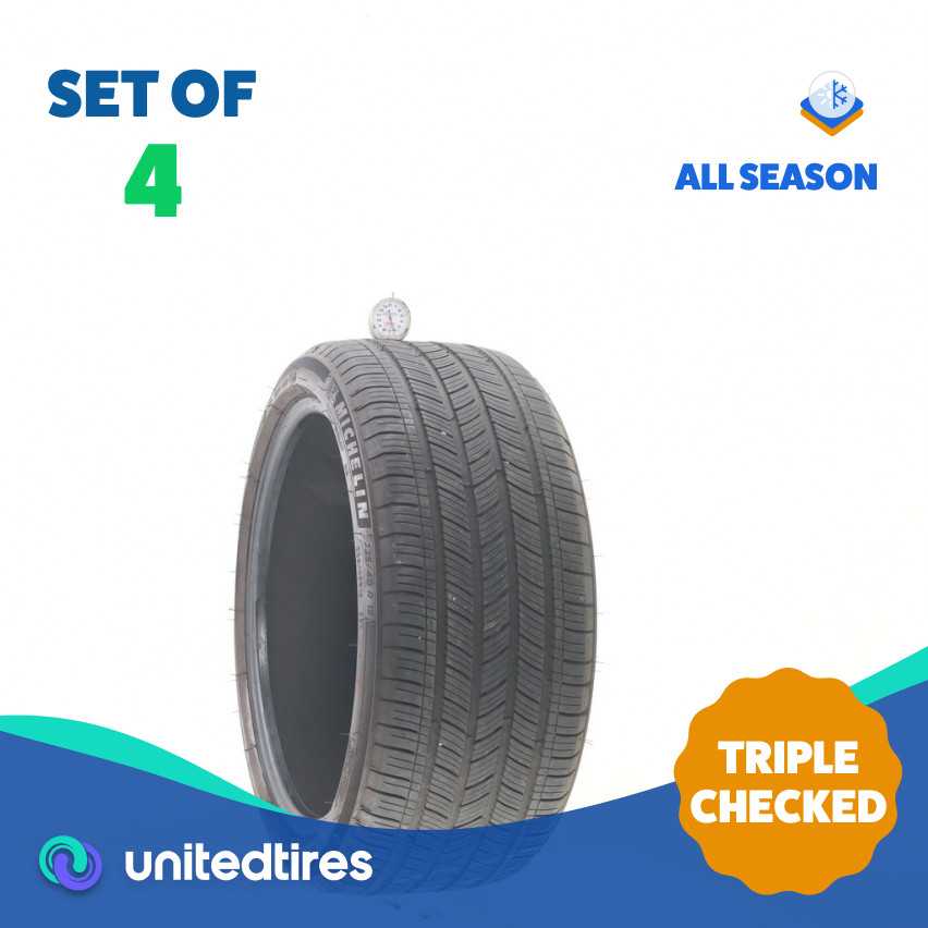 Set of (4) Used 225/40R18 Michelin Primacy A/S 88V – 6.5/32