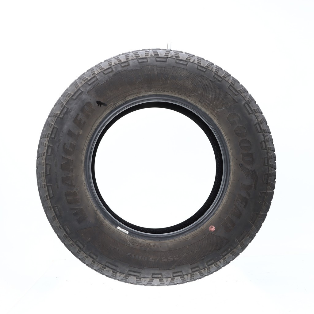 Set of (4) Used 255/70R17 Goodyear Wrangler Territory AT 112T – 9-10/32