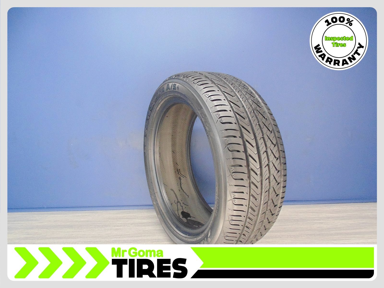 1 YOKOHAMA ADVAN SPORT A/S + 225/50R18 USED TIRE 9.6/32 TREAD 225/50/18 2255018