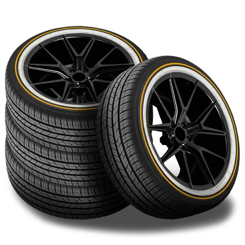 4 Vogue Custom Built SCT2 Gold Stripe+White Sidewall 275/55R20 117H 60K Warranty