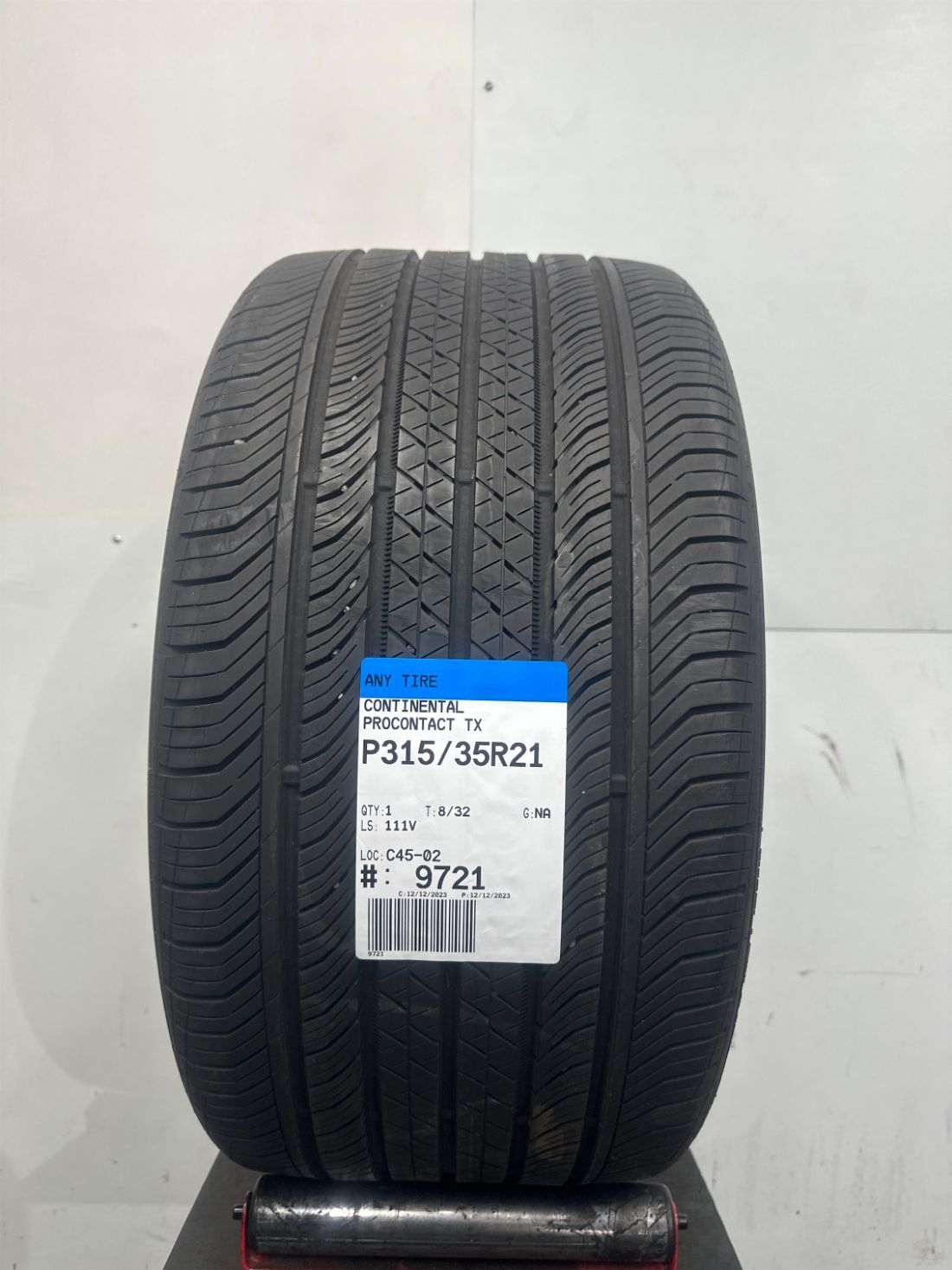 1 Continental ProContact TX Used Tire P315/35R21 3153521 315/35/21 8/32