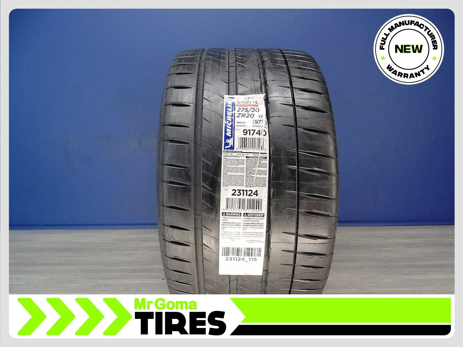 1 BRAND NEW 275/30ZR20 MICHELIN PILOT SPORT 4S ZP RSC RFT XL TIRE 97Y 2753020