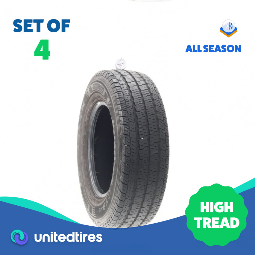 Set of (4) Used LT 225/75R16 Nexen Roadian CT8 HL 115/112R – 9.5-11/32