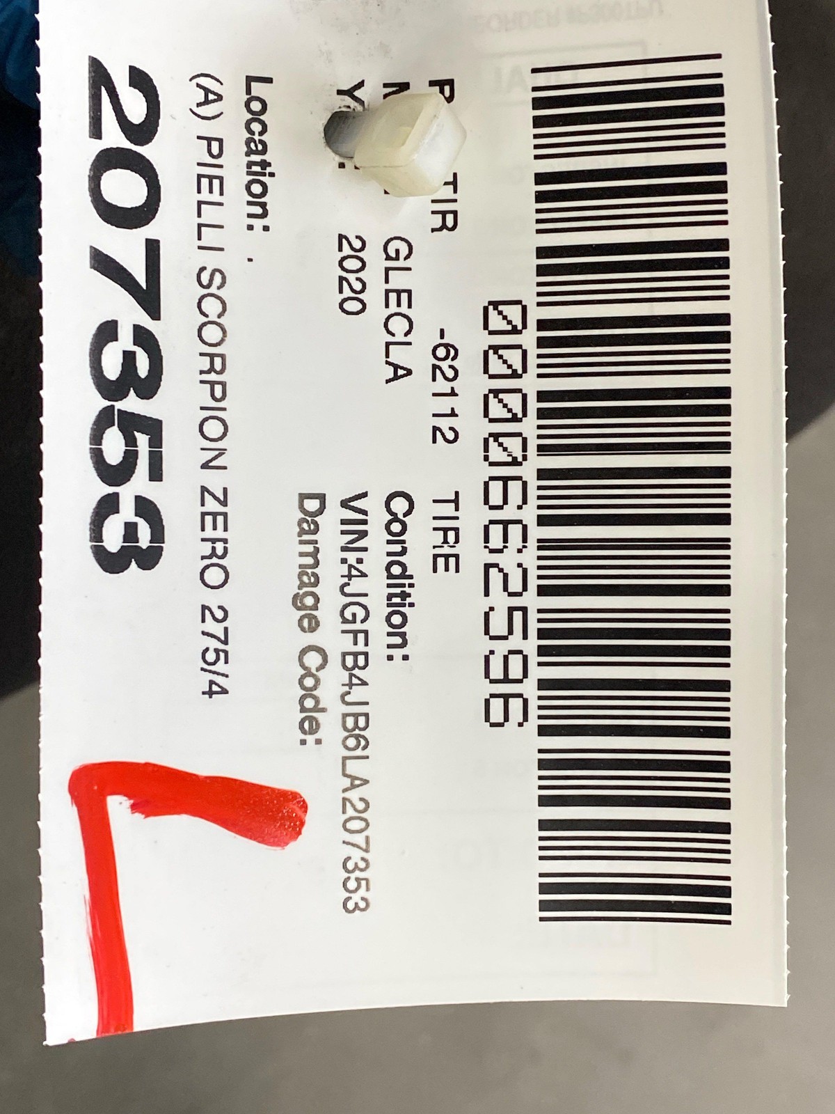 (A) PIELLI SCORPION ZERO 275/45R21 9/32ND TREAD DEPTH DATECODE 0124