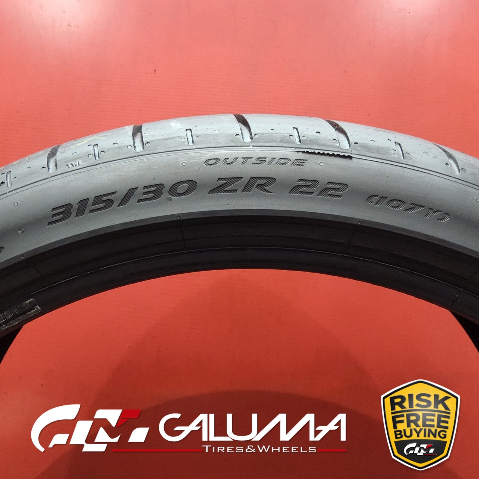 1 (One) Tire LikeNEW Pirelli P Zero CORSA PZC4 315/30ZR22 107Y No Repairs #88825