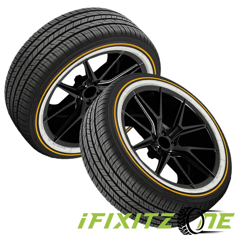 1 Vogue Custom Built SCT2 Gold Stripe+White Sidewall 235/55R20 105H 60K Warranty