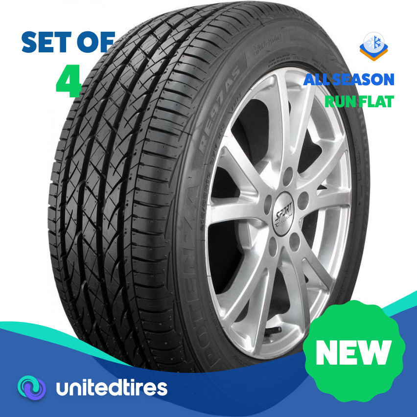Set of (4) New P 225/50R18 Bridgestone Potenza RE97AS RFT 94V (18MCD)