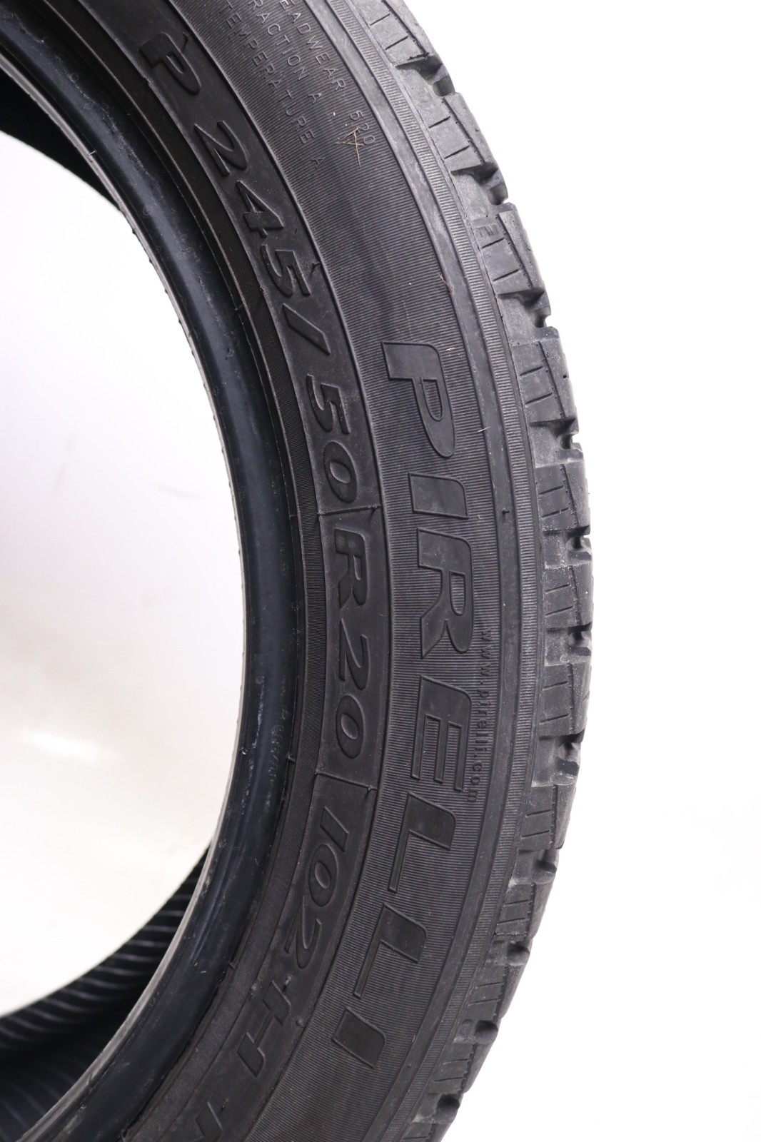 Set of 4 Used 245/50R20 Pirelli Scorpion STR – 102H – 9.5-10.5/32