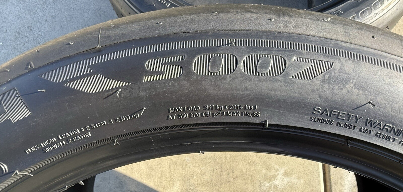 TWO BRAND NEW 315/35ZR20 Bridgestone Potenza S007 RFT Run Flat Tires 3153520