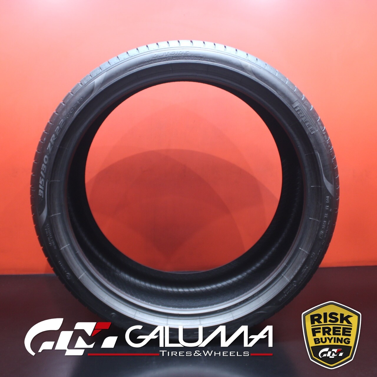 1(One) Tire Take Off Pirelli P Zero PZ4 315/30ZR22 315/30/22 107Y No Patch 80079